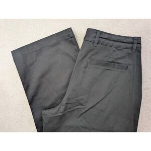 Nike Black Twill Utility Pants Men's XL(34) Wide Leg Drawstring Logo Swoosh